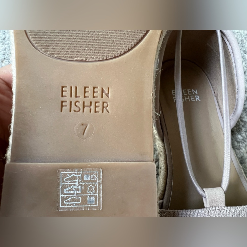 Eileen Fisher Mews Mesh Espadrilles Womens 7 Blush Slip On Sandals - Picture 8 of 9